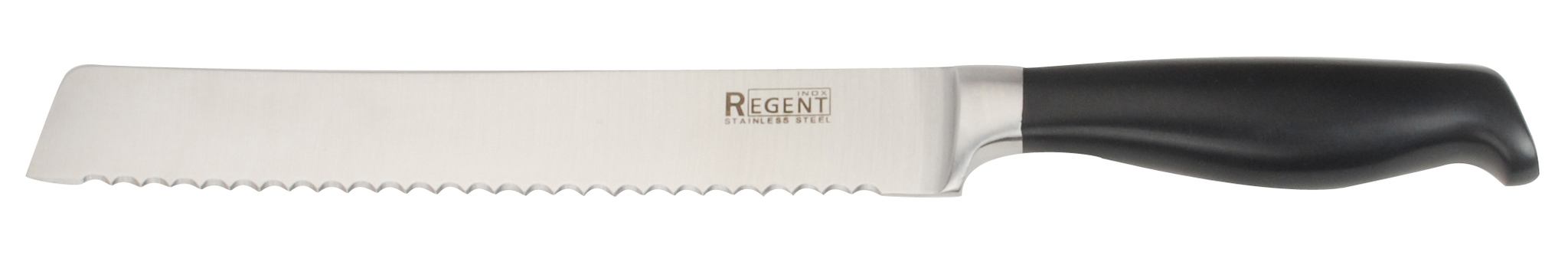 Нож для хлеба Regent inox Нож для хлеба Regent inoxНожи, мусаты, ножеточки<br>Тип: нож,<br>Назначение: для хлеба,<br>Материал: нержавеющая сталь,<br>Длина (мм): 200<br>