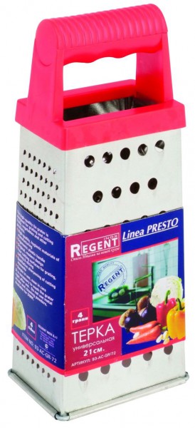 Тёрка Regent inox Тёрка Regent inoxАксессуары кухонные<br>Тип: тёрка,<br>Материал: нерж.сталь,<br>Длина (мм): 210<br>