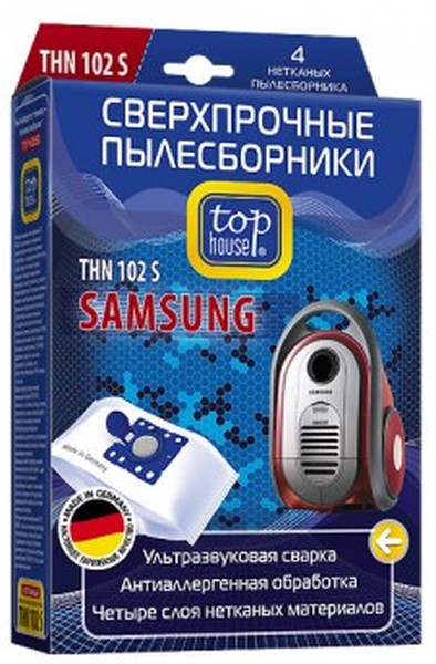 Мешок Top house Мешок Top houseАксессуары для бытовых пылесосов<br>Тип: мешок, Назначение: для SAMSUNG, Материал: синтетика, Вес нетто: 0.2<br>