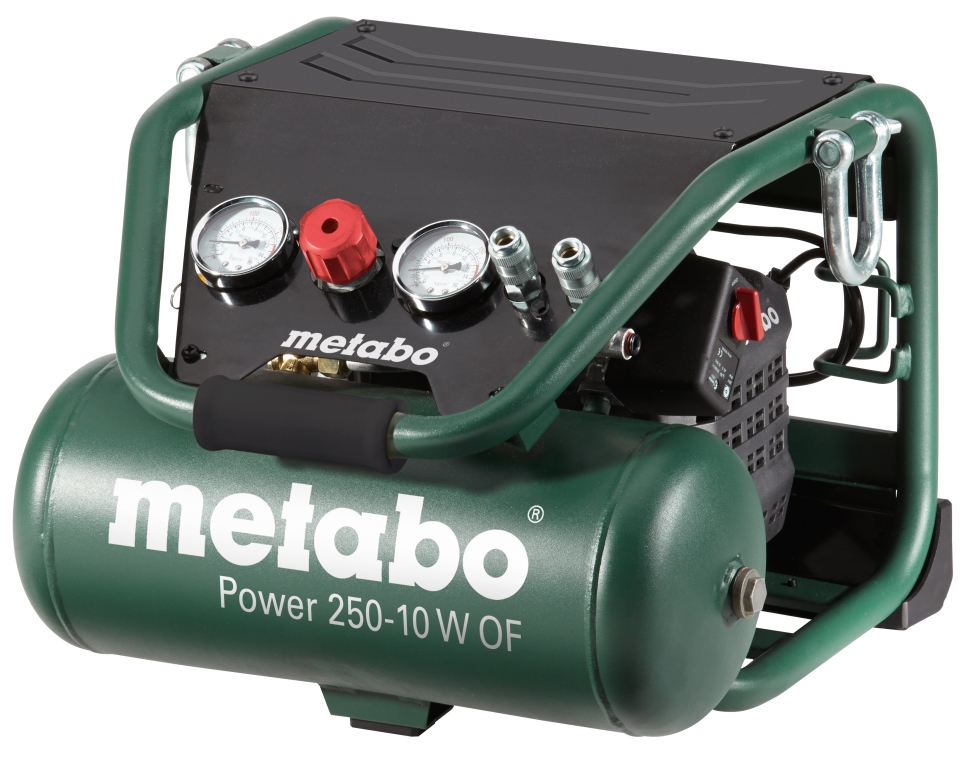 Компрессор Metabo Компрессор MetaboКомпрессоры<br>Мощность: 1500, Макс. производительность компрессора: 110, Макс. давление: 10, Объем ресивера: 10, Привод: прямой, Тип компрессора: поршневой безмасляный, Размеры: 470x480x348, Вес нетто: 24<br>
