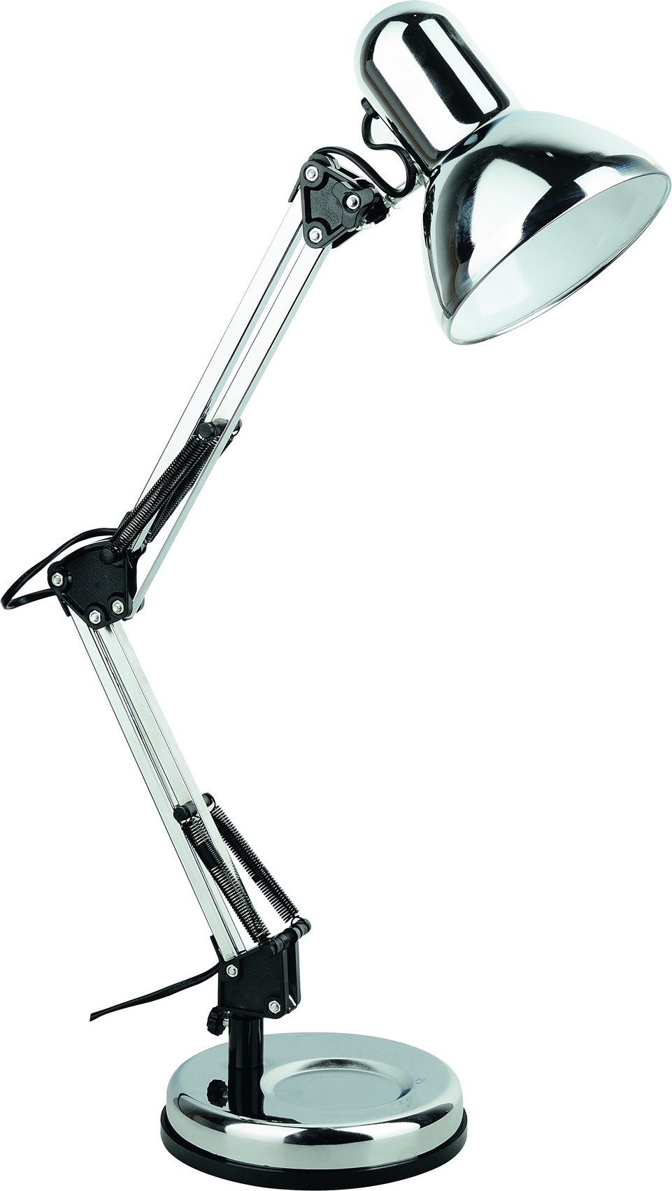 Лампа настольная Arte lamp Лампа настольная Arte lampЛампы настольные<br>Тип настольной лампы: ученическая/офисная,<br>Назначение светильника: офисный,<br>Стиль светильника: модерн,<br>Материал светильника: металл/пластик,<br>Длина (мм): 350,<br>Диаметр: 150,<br>Высота: 610,<br>Количество ламп: 1,<br>Тип лампы: накаливания,<br>Мощность: 40,<br>Патрон: Е27,<br>Цвет арматуры: хром<br>