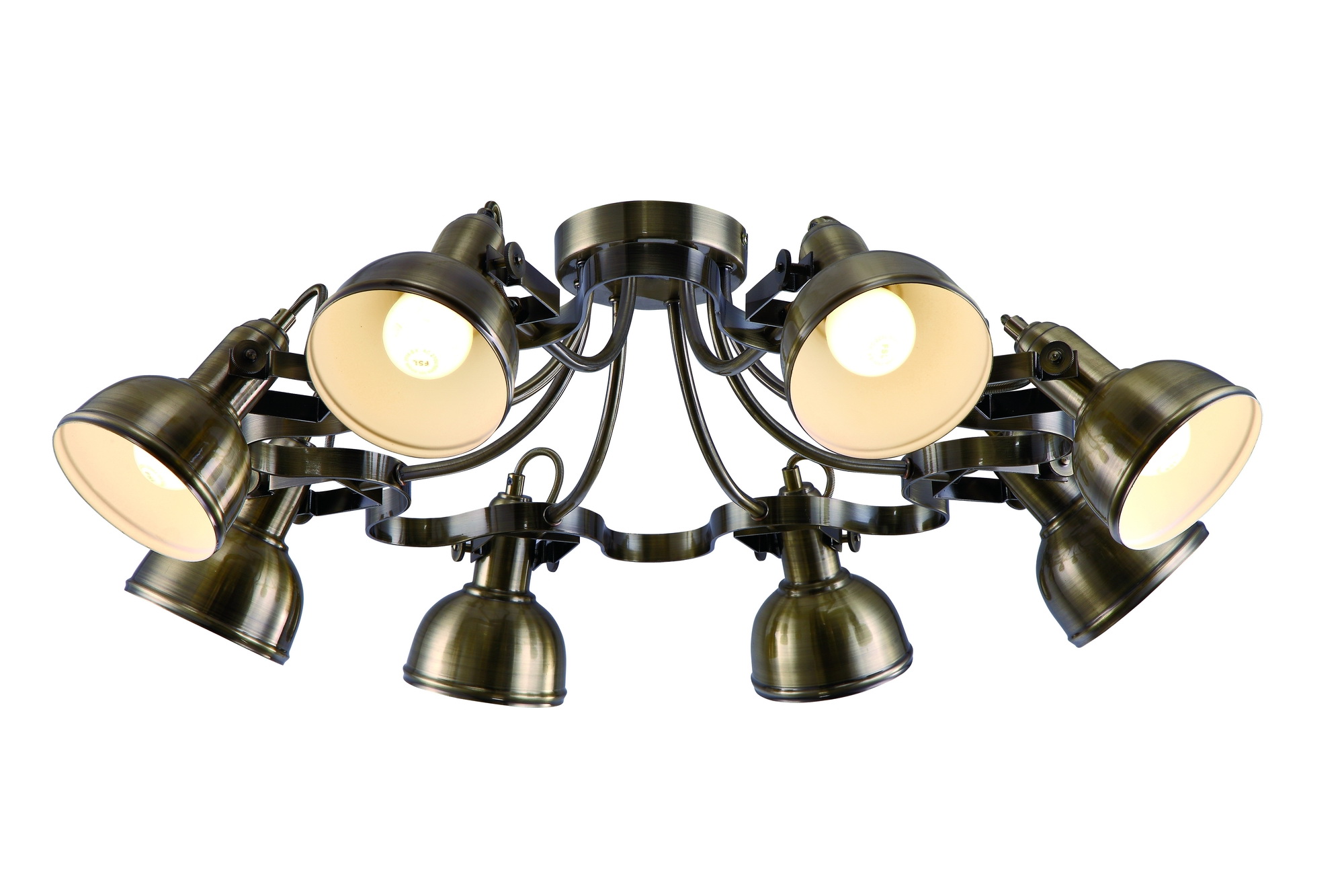 Люстра Arte lamp Люстра Arte lampЛюстры<br>Назначение светильника: для комнаты,<br>Стиль светильника: модерн,<br>Тип: потолочная,<br>Материал светильника: металл,<br>Материал арматуры: металл,<br>Длина (мм): 730,<br>Ширина: 730,<br>Высота: 250,<br>Количество ламп: 8,<br>Тип лампы: накаливания,<br>Мощность: 40,<br>Патрон: Е14,<br>Цвет арматуры: бронза<br>