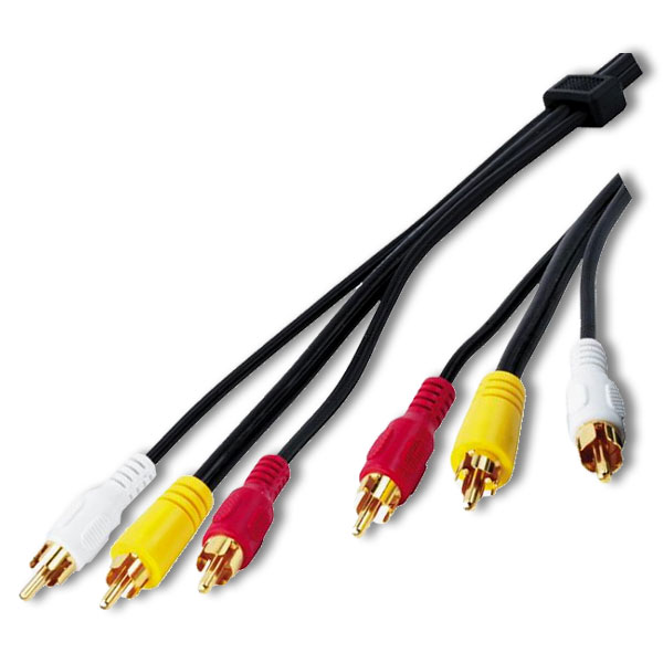 Кабель Schwaiger Кабель SchwaigerКабели и антенны<br>Тип соединения: Plug/Plug,<br>Длина кабеля: 5,<br>Назначение: аудио/видео,<br>Количество разъемов: 6<br>