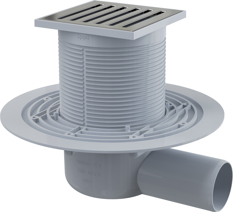 Трап Alca plast Трап Alca plastСистемы водотведения<br>Тип: трап,<br>Ширина: 105,<br>Длина (мм): 105,<br>Монтаж: пристенный,<br>Материал: нерж.сталь,<br>Форма: квадратная<br>