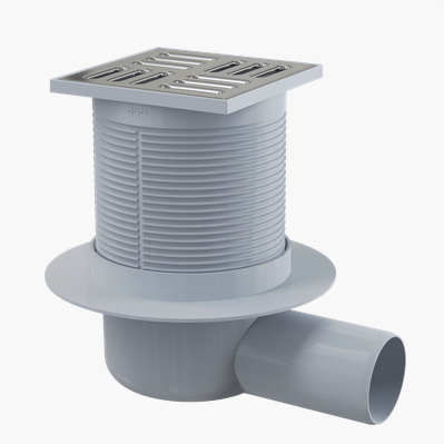 Трап Alca plast Трап Alca plastСистемы водотведения<br>Тип: трап,<br>Ширина: 105,<br>Длина (мм): 105,<br>Монтаж: пристенный,<br>Материал: нерж.сталь,<br>Форма: квадратная<br>