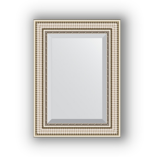 Зеркало Evoform Зеркало EvoformЗеркала<br>Высота: 570,<br>Ширина: 770,<br>Форма зеркала: прямоугольник,<br>Назначение: для ванной, прихожей, гостиной,<br>Зеркало в багете: есть,<br>Цвет рамы: серебряный акведук,<br>Коллекция: EXCLUSIVE<br>