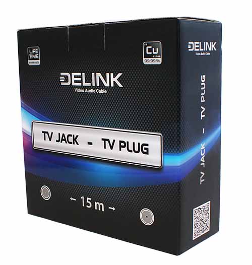 Удлинитель Delink Удлинитель DelinkКабели и антенны<br>Тип разъемов: TV,<br>Тип соединения: TV-Jack/TV-Plug,<br>Длина кабеля: 15,<br>Назначение: видео,<br>Позолоченные контакты: есть<br>